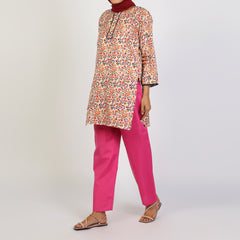 Women's Printed  2Pcs  Suit - Multi Color