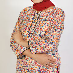 Women's Printed  2Pcs  Suit - Multi Color