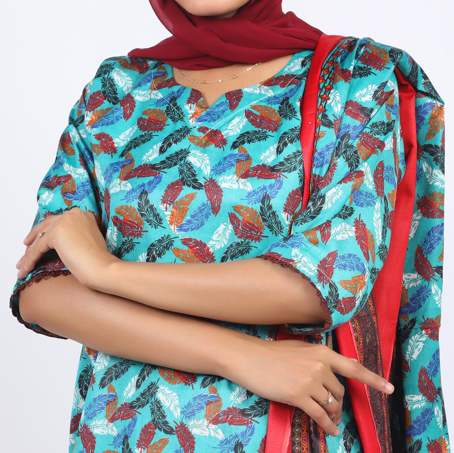 Shataj Febron Wash & Wear Unstitched Printed 3Pcs Suit - A1, Women, 3Pcs Shalwar Suit, Shataj, Chase Value