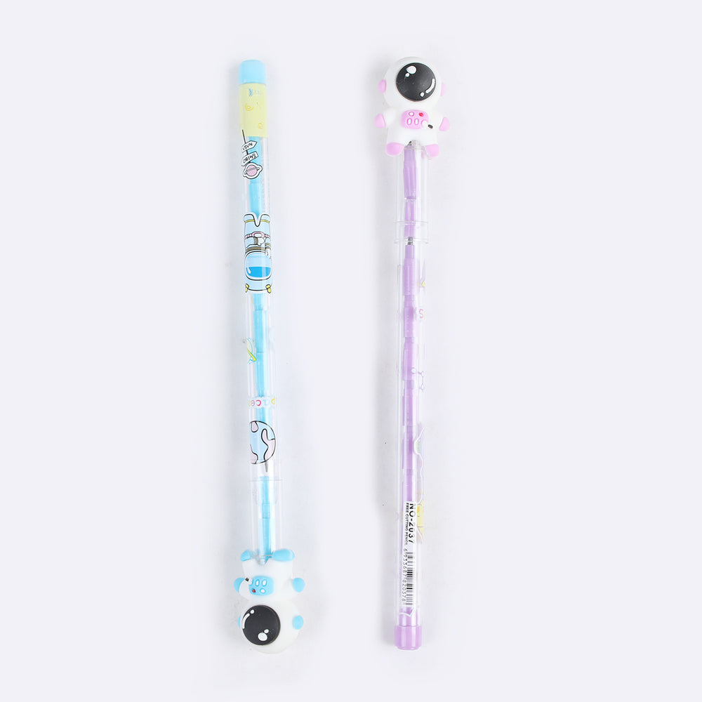 Bullet Pencil With Cartoon Character Eraser 2Pcs, Stationery Supplies, Chase Value, Chase Value