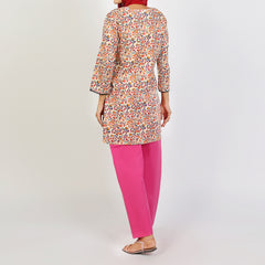 Women's Printed  2Pcs  Suit - Multi Color