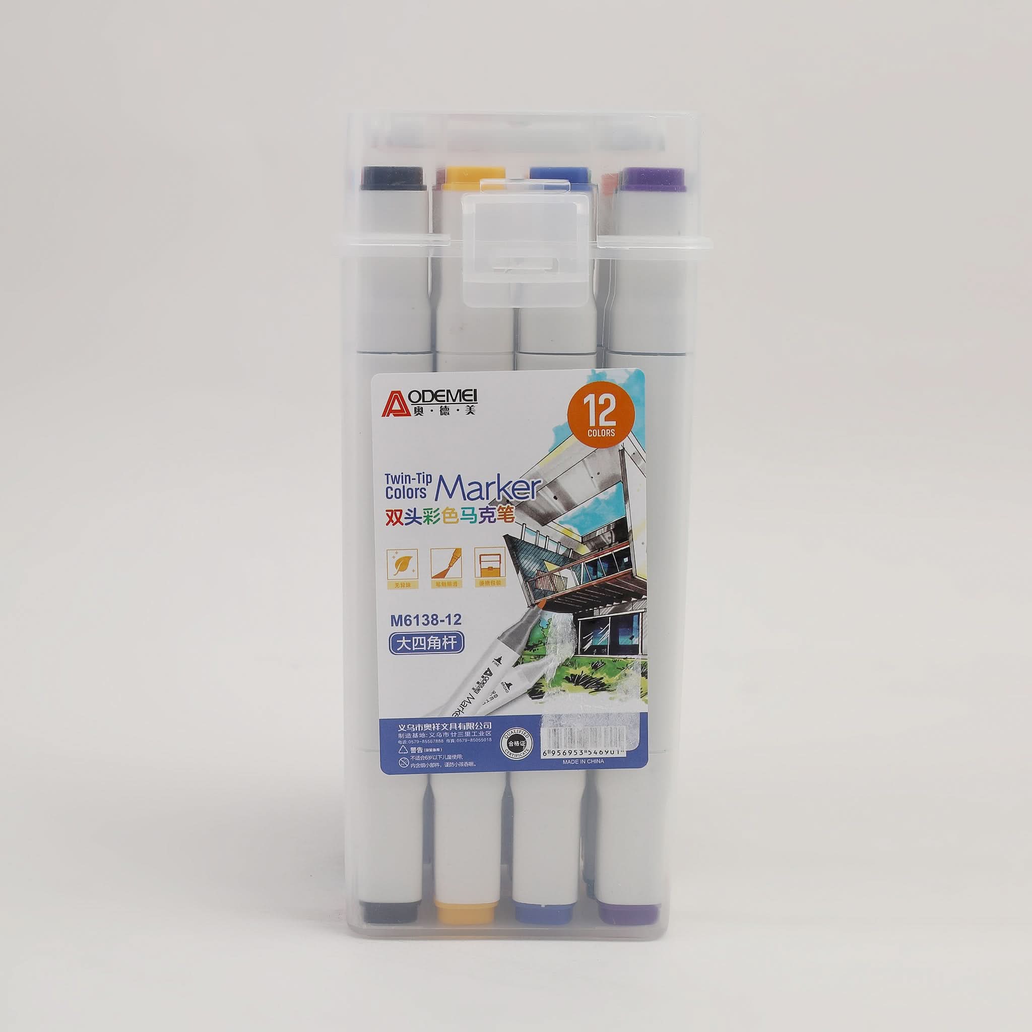 Marker Double Side 12 Color M6138-12, Coloring Tools, Chase Value, Chase Value