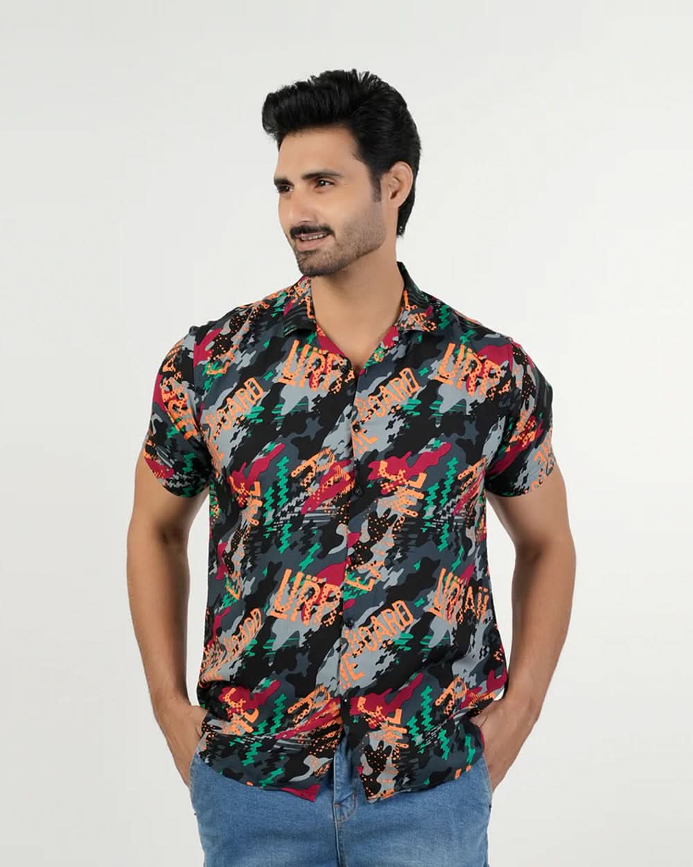 Men's Casual Half Sleeves Linen Shirt, Men's Shirts, Chase Value, Chase Value