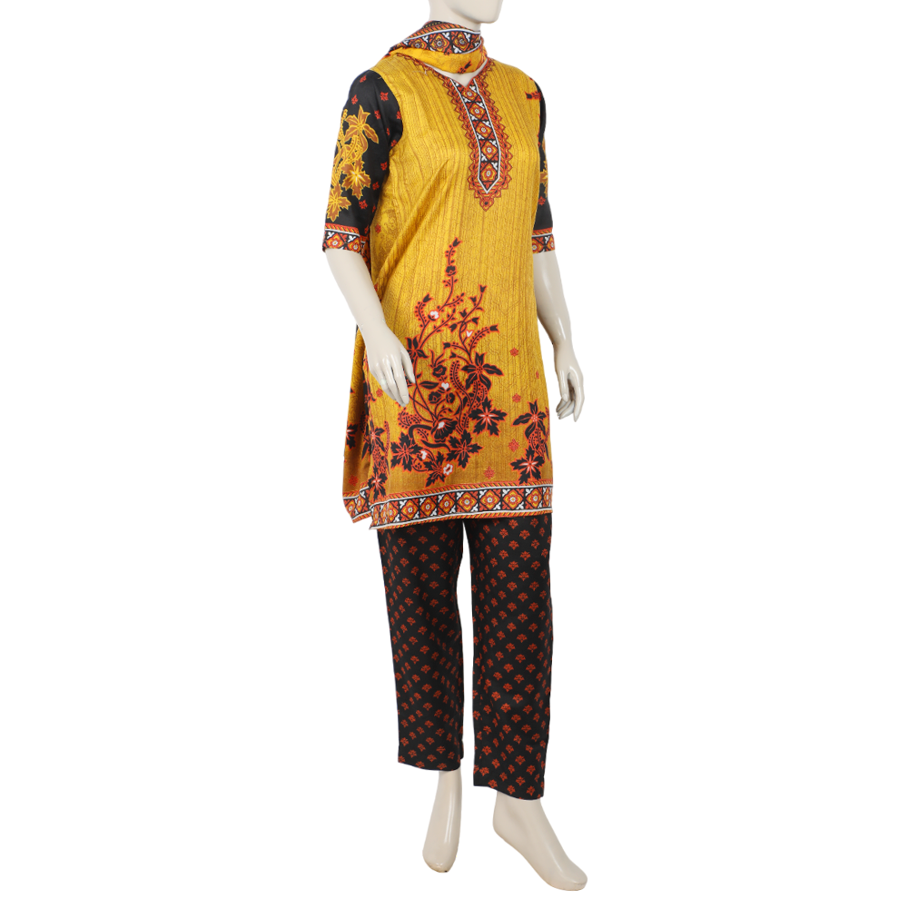 Women's Wash & Wear Unstitched 3pcs Suit - A20, Women, 3Pcs Shalwar Suit, Chase Value, Chase Value