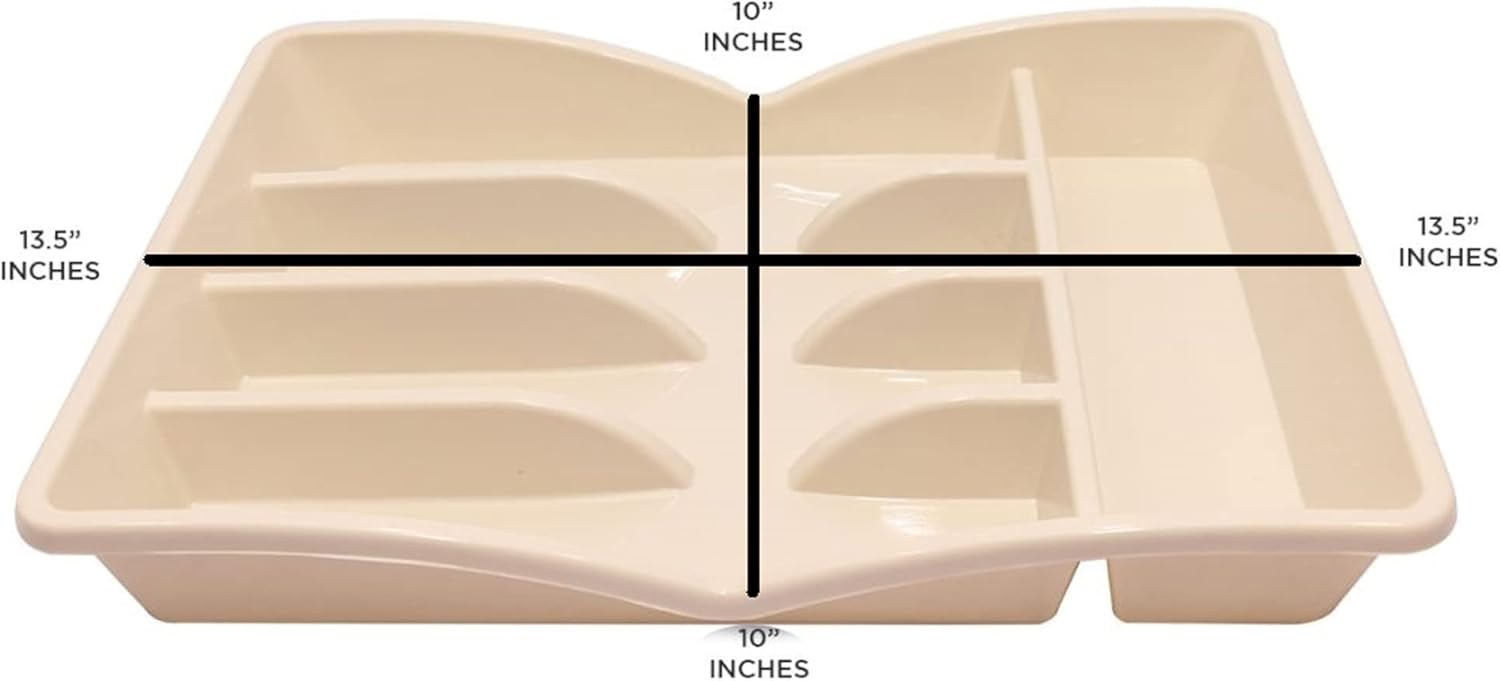 Pristine 5 Compartment 1 Tier Plastic Cutlery Tray Holder, Tray, Chase Value, Chase Value