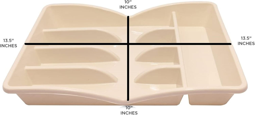 Pristine 5 Compartment 1 Tier Plastic Cutlery Tray Holder, Tray, Chase Value, Chase Value