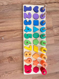 Wooden 3 In 1 Traffic Num & Shape Board, Educational Toys, Chase Value, Chase Value