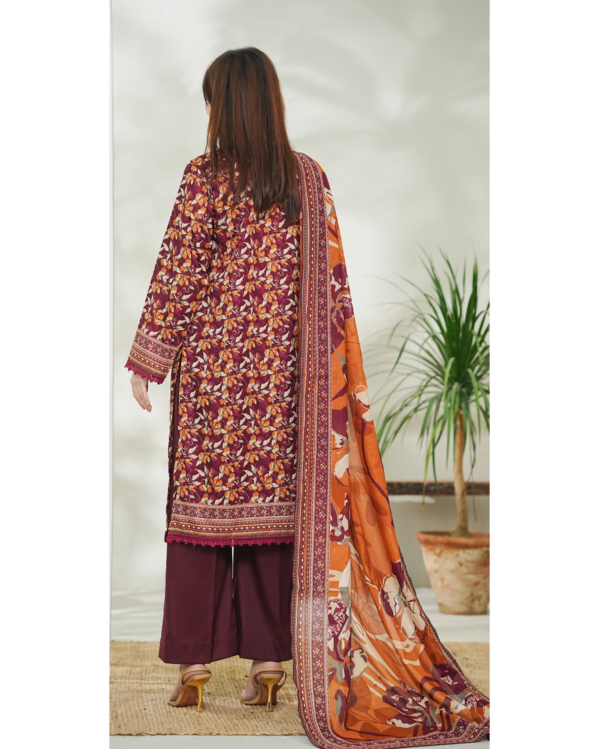 DAMAN By Vs Textile Exclusive Lawn Printed 3-PCS Unstitched Suit - 727, Women, 3Pcs Shalwar Suit, Chase Value, Chase Value