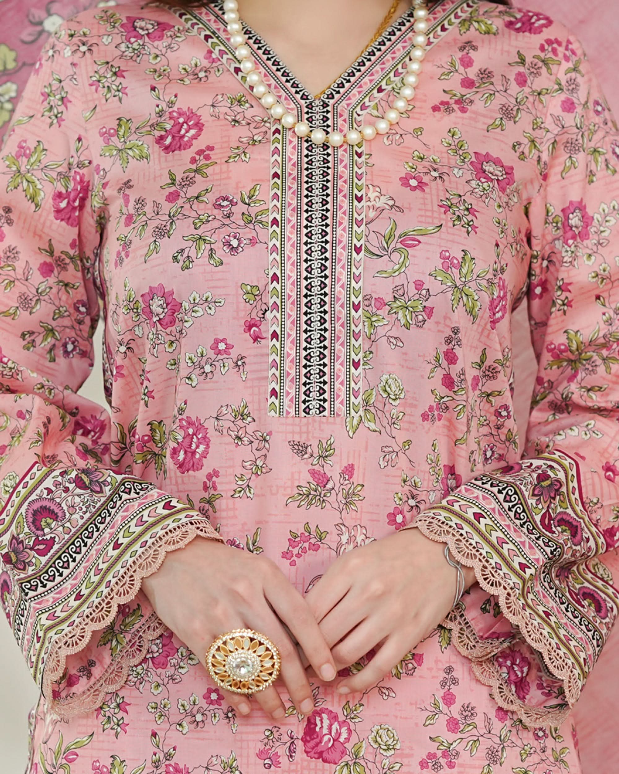 DAMAN By Vs Textile Exclusive Lawn Printed 3-PCS Unstiched Suit - 736, Women, 3Pcs Shalwar Suit, Chase Value, Chase Value
