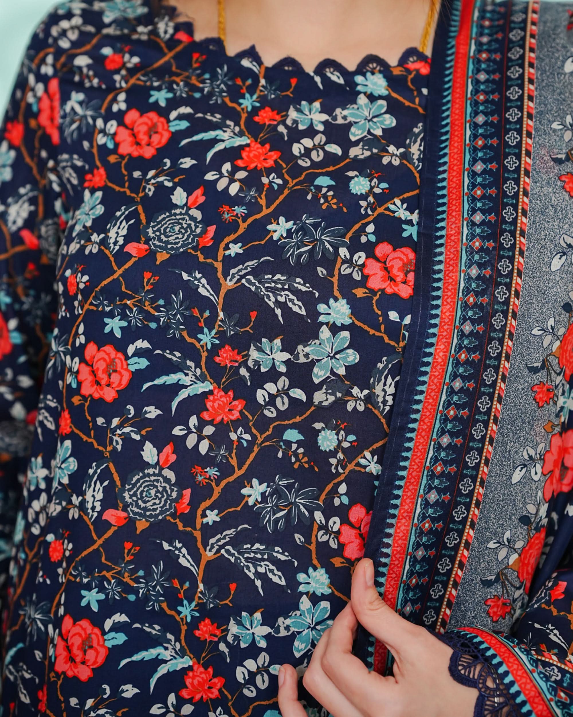 DAMAN By Vs Textile Exclusive Lawn Printed 3-PCS Unstiched Suit - 800, Women, 3Pcs Shalwar Suit, Chase Value, Chase Value