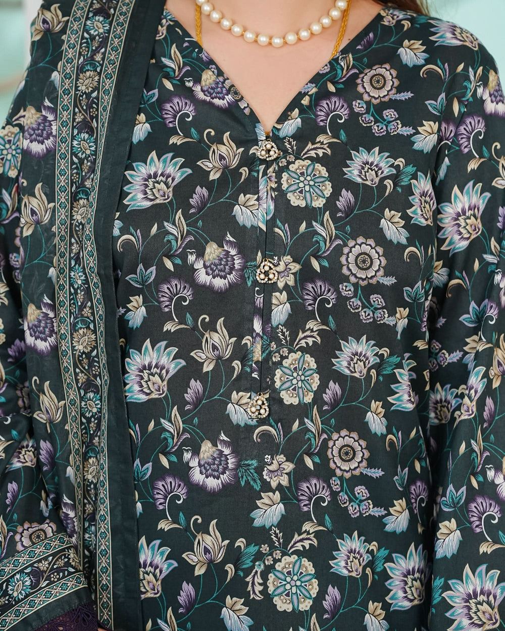 DAMAN By Vs Textile Exclusive Lawn Printed 3-PCS Unstitched Suit - 803, Women, 3Pcs Shalwar Suit, Chase Value, Chase Value