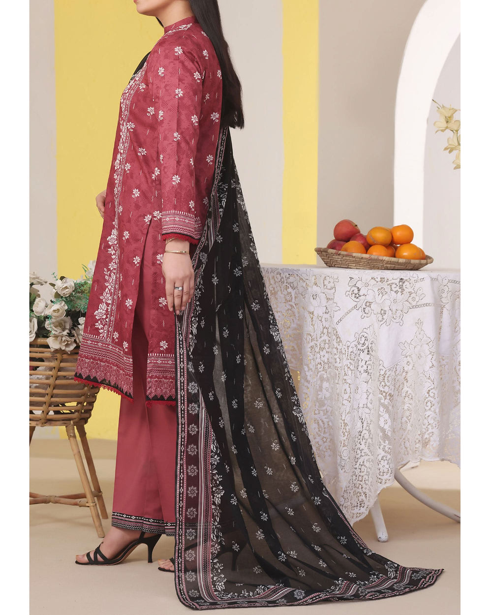 DAMAN Exclusive Lawn Printed 3-Piece Suit By VS Textile V-4, Women, 3Pcs Shalwar Suit, Chase Value, Chase Value