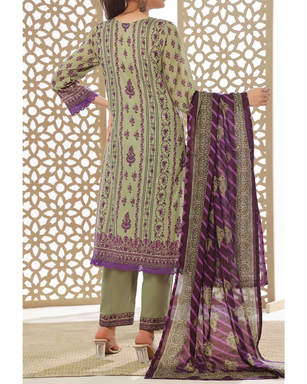 DAMAN Exclusive Lawn Printed 3-Piece Suit By VS Textile V-4, Women, 3Pcs Shalwar Suit, Chase Value, Chase Value