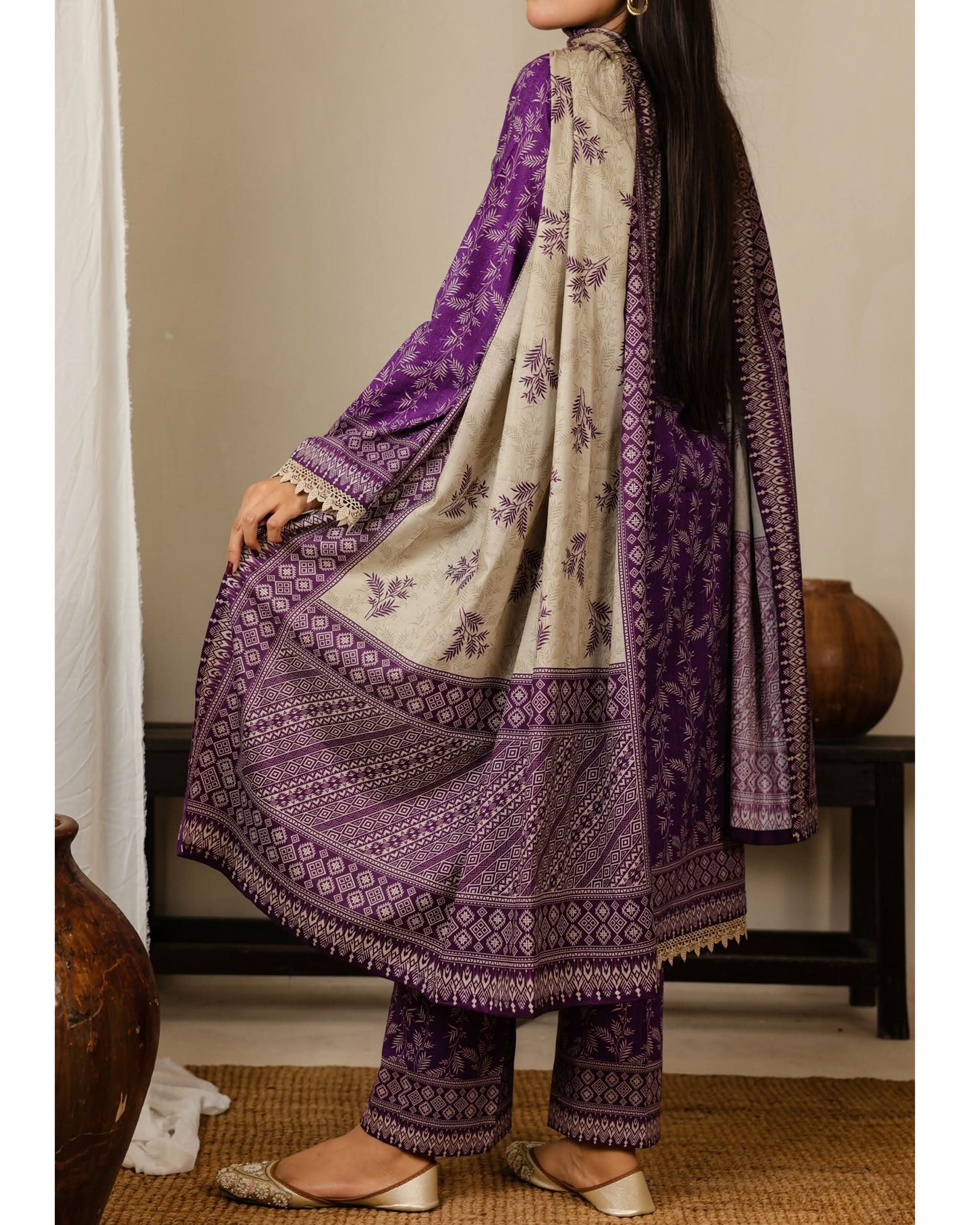 DAMAN Exclusive Lawn Printed 3-Piece Suit By VS Textile V-4, Women, 3Pcs Shalwar Suit, Chase Value, Chase Value