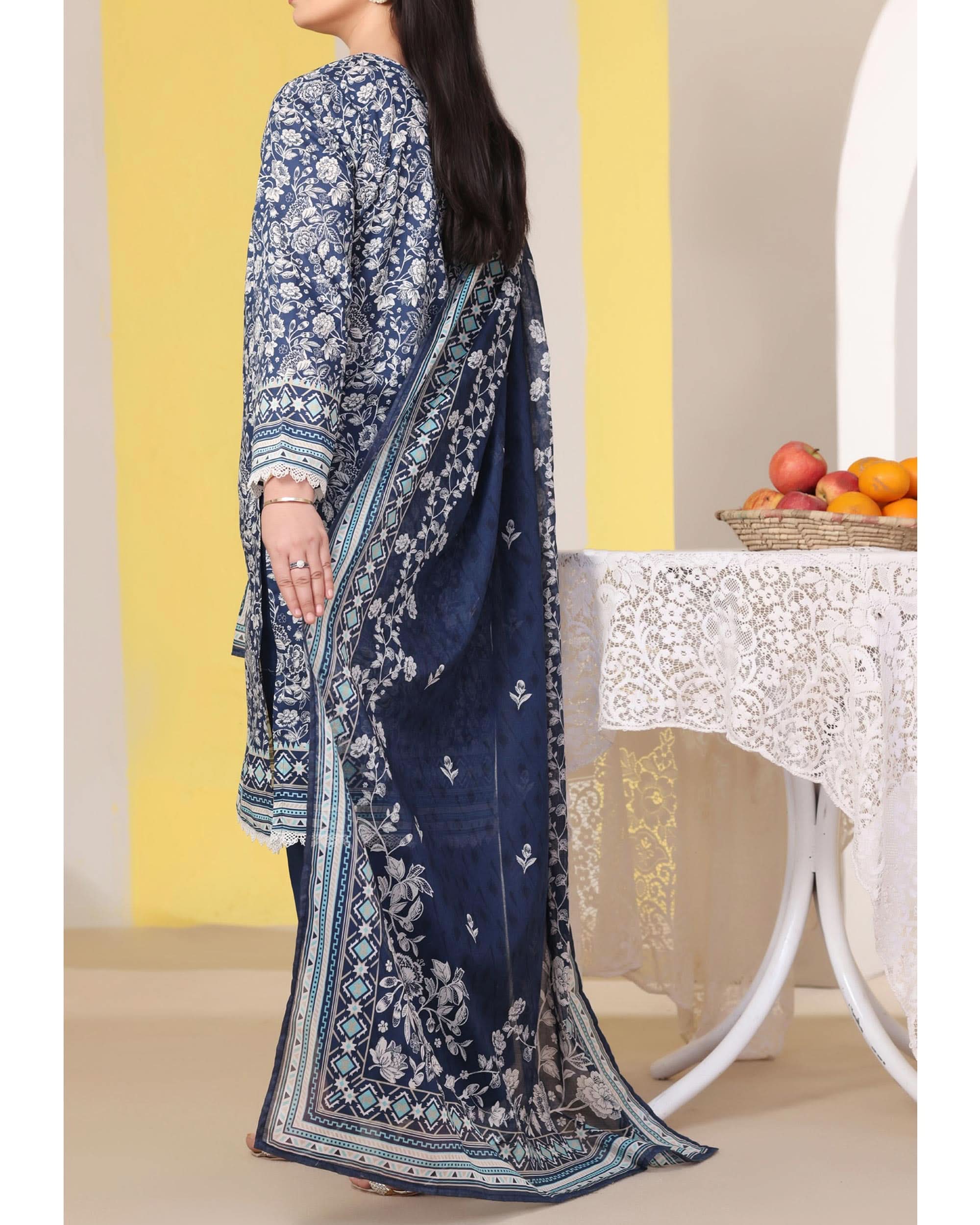 DAMAN Exclusive Lawn Printed 3-Piece Suit By VS Textile V-4, Done, Chase Value, Chase Value