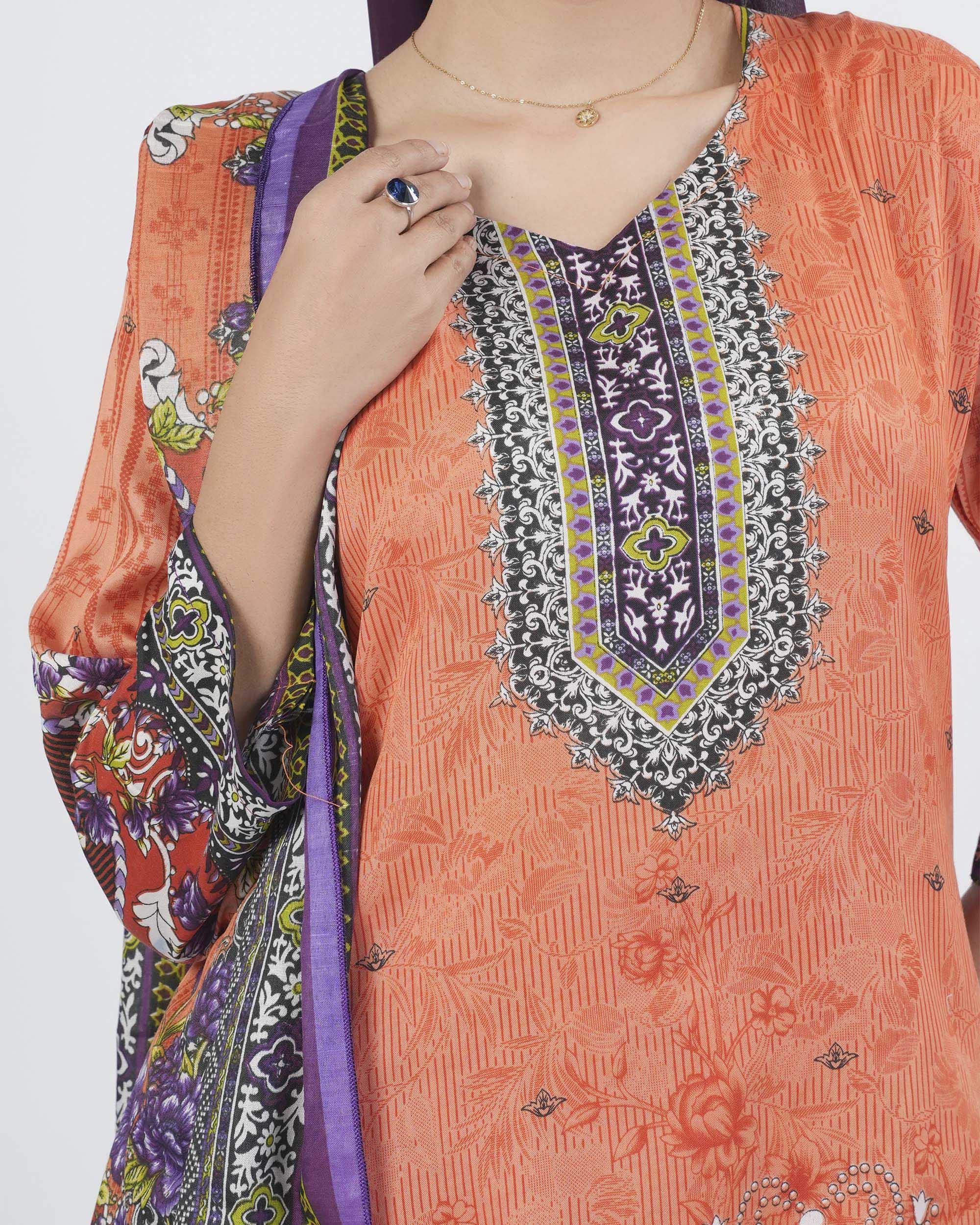 Shahzaib Gull Gee Printed 3-Pcs Suit, Women, 3Pcs Shalwar Suit, Chase Value, Chase Value