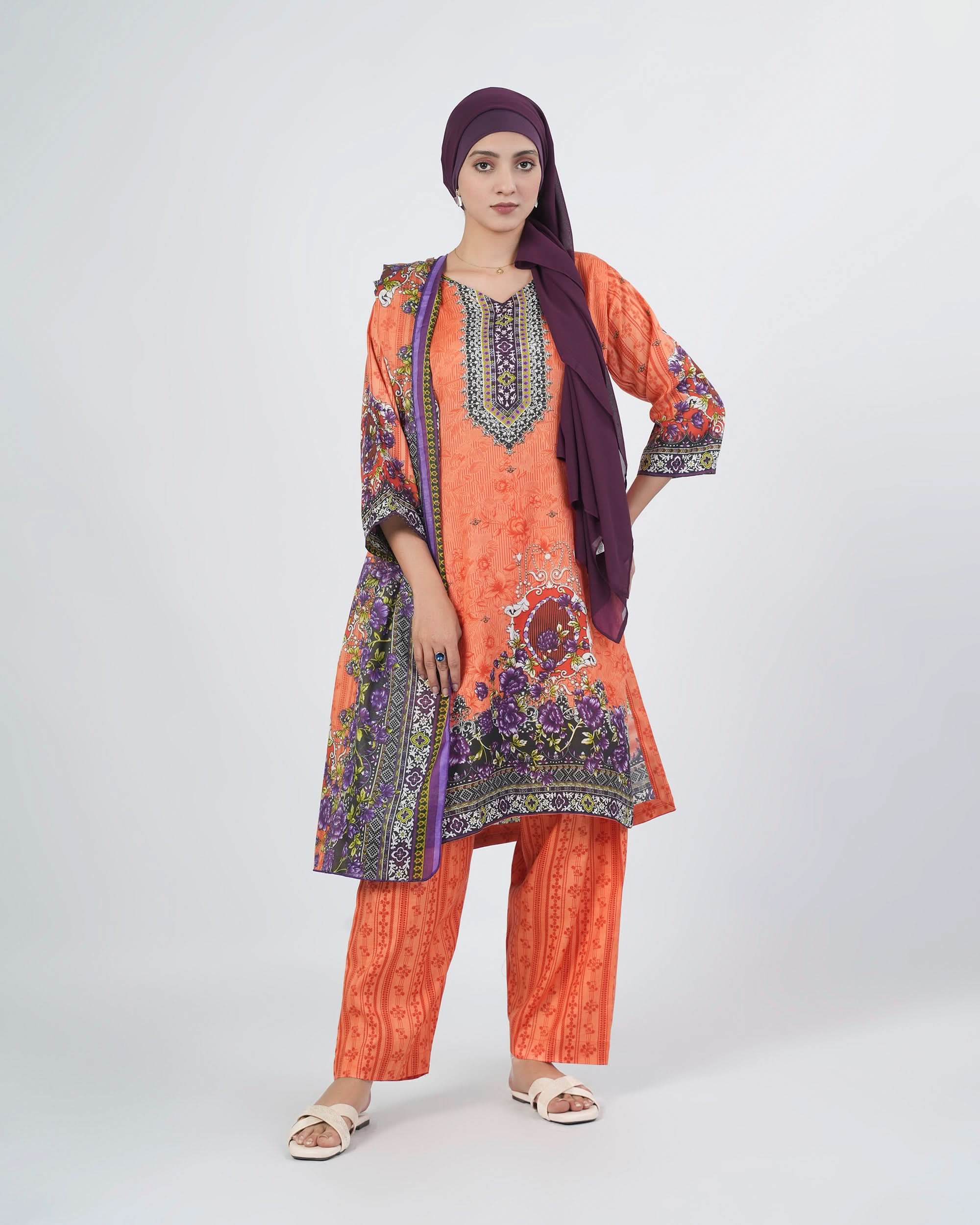 Shahzaib Gull Gee Printed 3-Pcs Suit, Women, 3Pcs Shalwar Suit, Chase Value, Chase Value