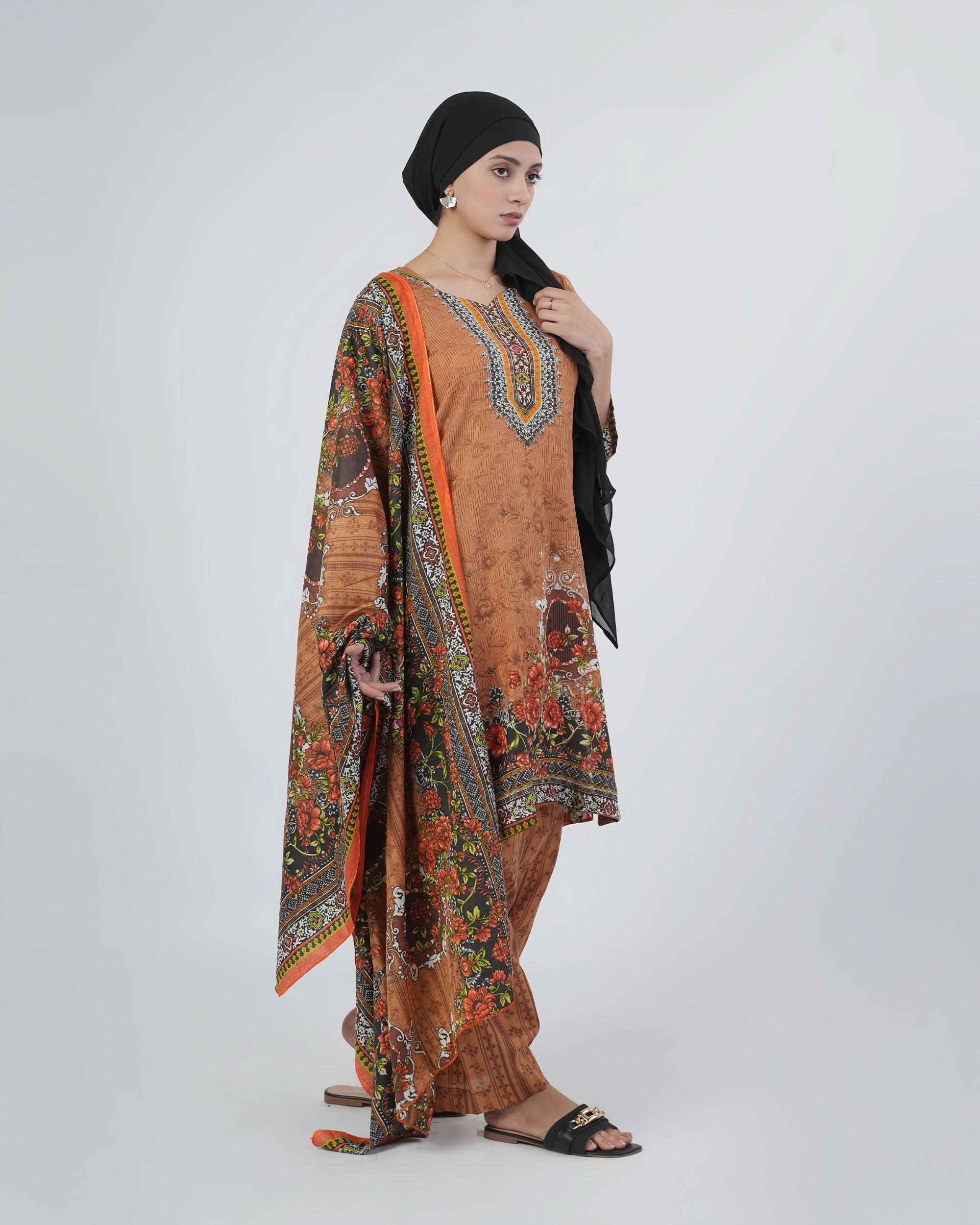 Shahzaib Gull Gee Printed 3-Pcs Suit, Women, 3Pcs Shalwar Suit, Chase Value, Chase Value