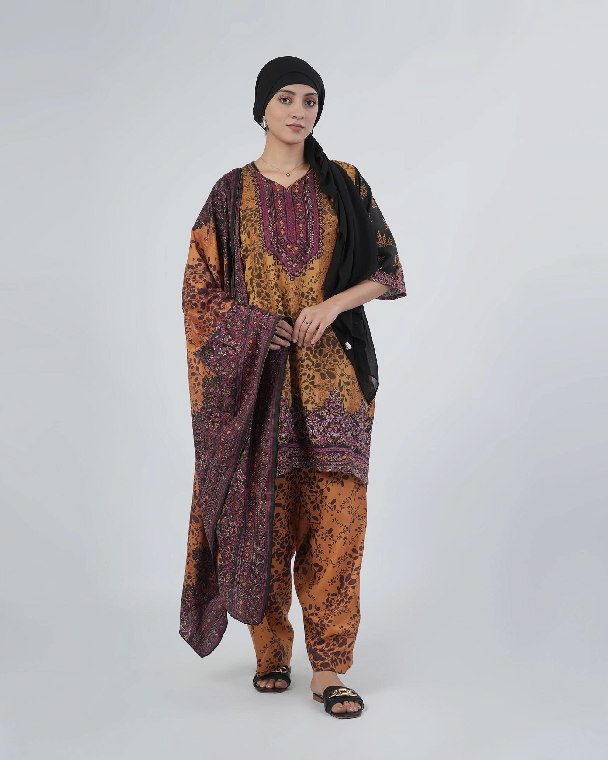 Shahzaib Gull Gee Printed 3-Pcs Suit, Women, 3Pcs Shalwar Suit, Chase Value, Chase Value