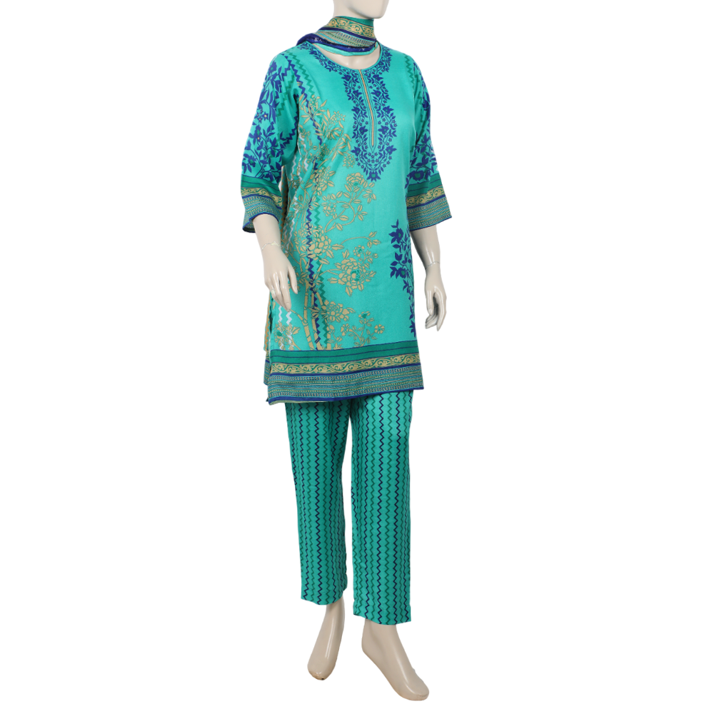 Women's Wash & Wear Unstitched 3pcs Suit - A22, Women, 3Pcs Shalwar Suit, Chase Value, Chase Value