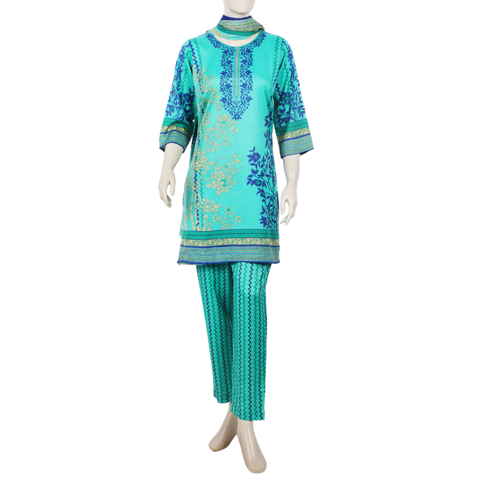 Women's Wash & Wear Unstitched 3pcs Suit - A22, Women, 3Pcs Shalwar Suit, Chase Value, Chase Value