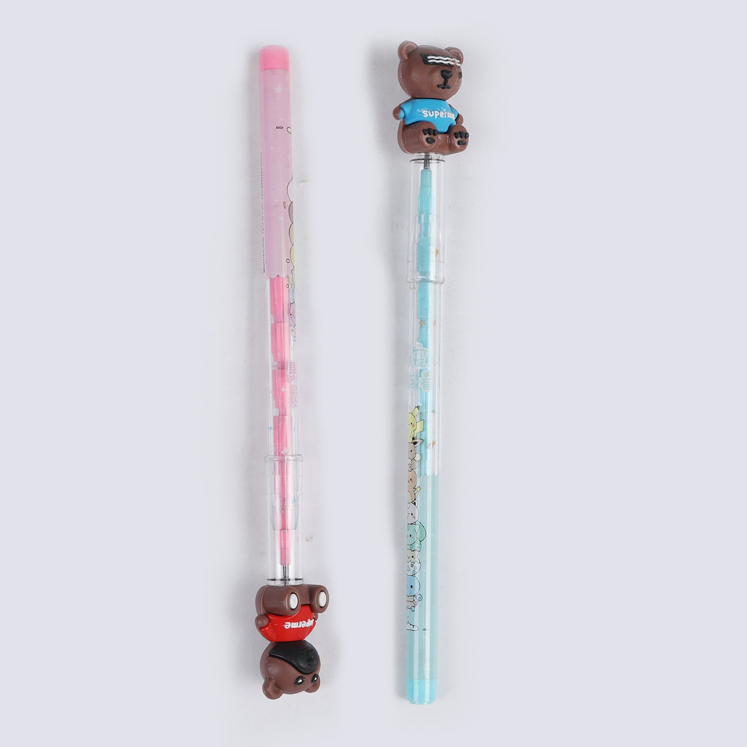 Bullet Pencil With Cartoon Character Eraser 2Pcs, Stationery Supplies, Chase Value, Chase Value