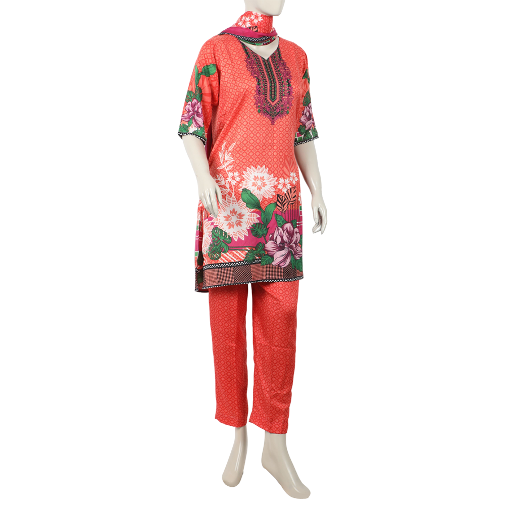 Women's Wash & Wear Unstitched 3pcs Suit - A25, Women, 3Pcs Shalwar Suit, Chase Value, Chase Value