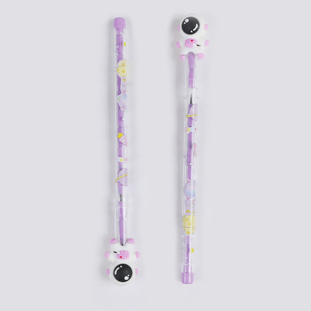 Bullet Pencil With Cartoon Character Eraser 2Pcs, Stationery Supplies, Chase Value, Chase Value