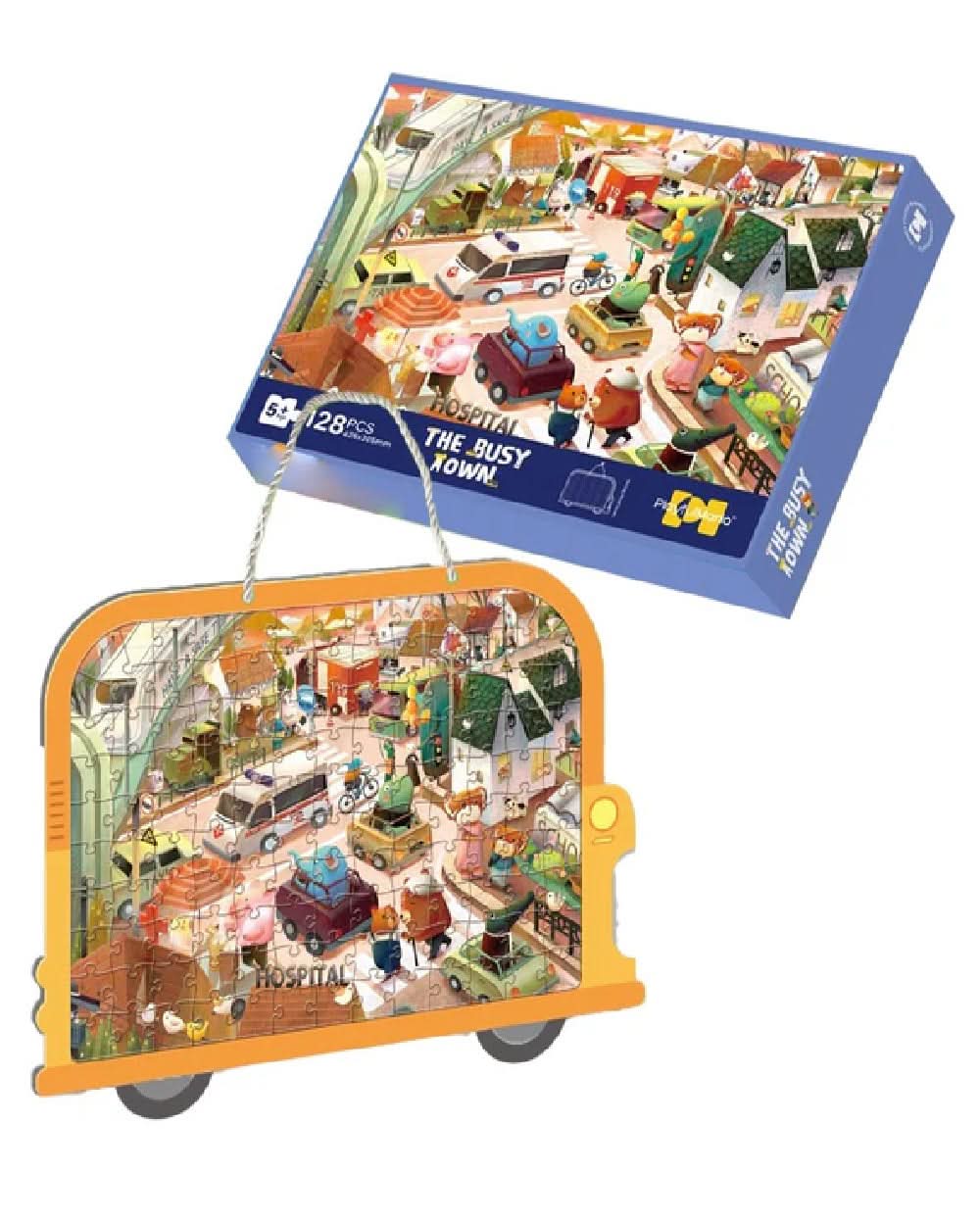 Town Frame Puzzle – 128 Pcs, Board Games & Puzzles, Chase Value, Chase Value