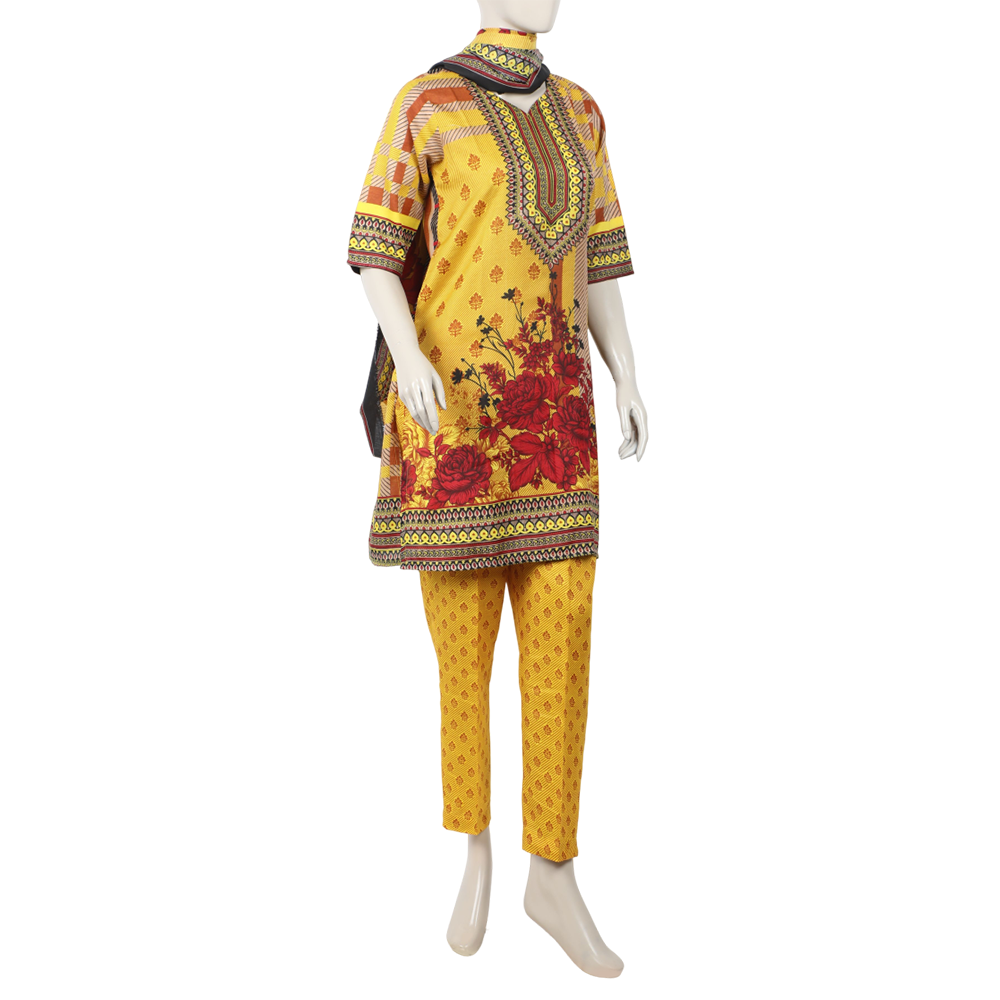 Women's Wash & Wear Unstitched 3pcs Suit - A26, Women, 3Pcs Shalwar Suit, Chase Value, Chase Value