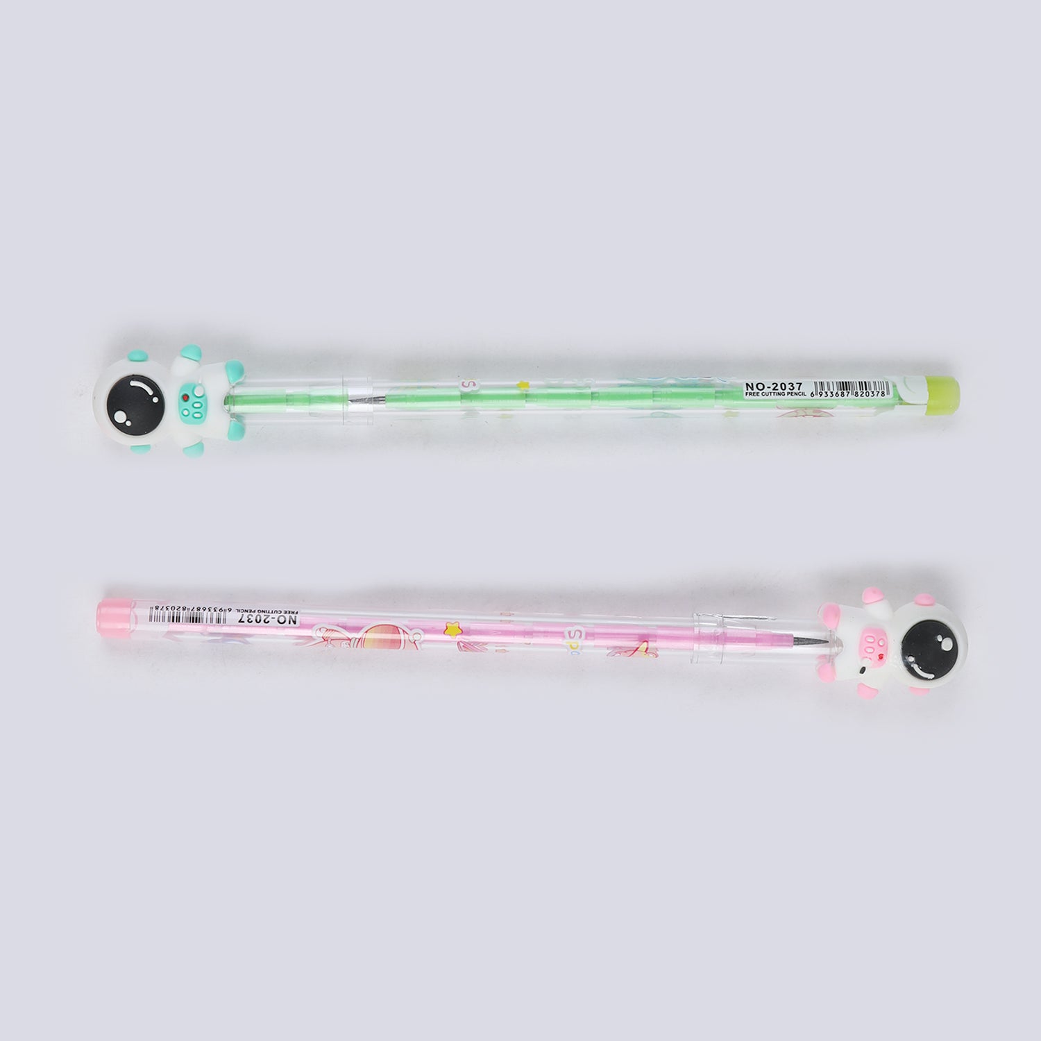 Bullet Pencil With Cartoon Character Eraser 2Pcs, Stationery Supplies, Chase Value, Chase Value