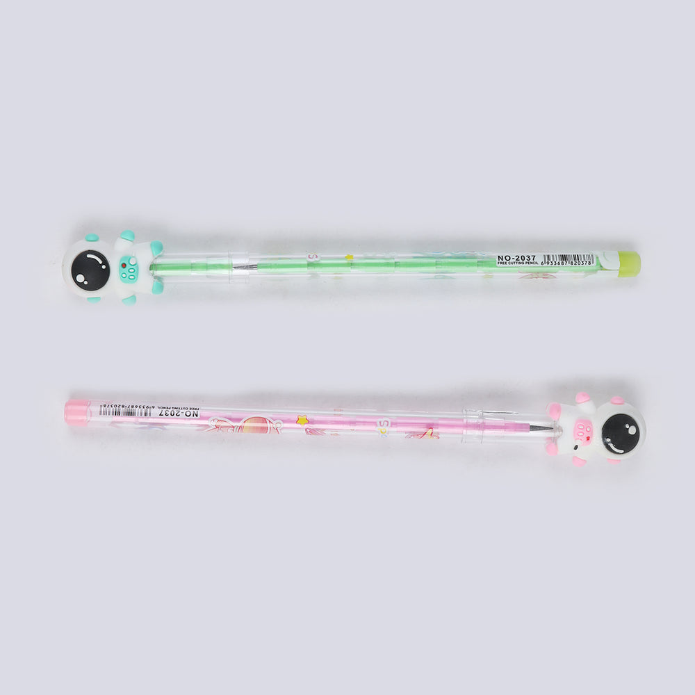 Bullet Pencil With Cartoon Character Eraser 2Pcs, Stationery Supplies, Chase Value, Chase Value