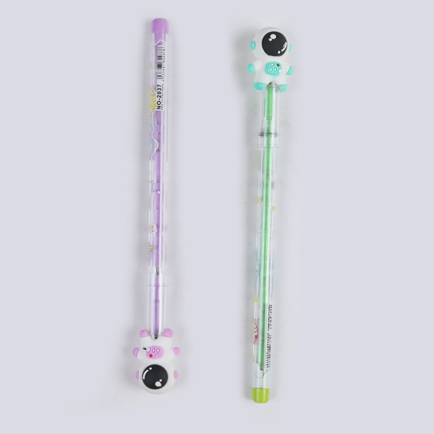 Bullet Pencil With Cartoon Character Eraser 2Pcs, Stationery Supplies, Chase Value, Chase Value