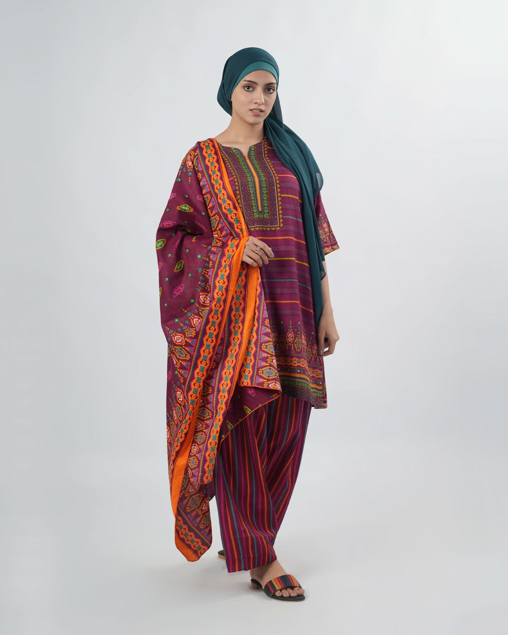 Shahzaib Gull Gee Printed 3-Pcs Suit, Women, 3Pcs Shalwar Suit, Chase Value, Chase Value