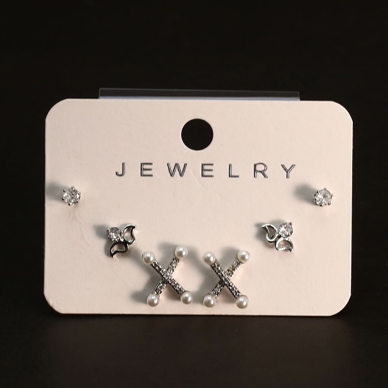 Women's Tops 3 Pcs - Silver, Women Earrings & Tops, Chase Value, Chase Value