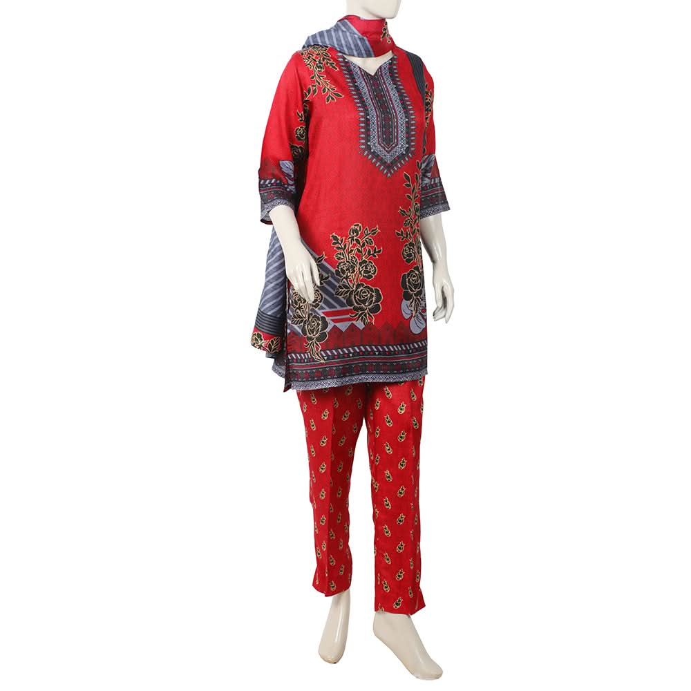 Women's Wash & Wear Unstitched 3pcs Suit - A2, Women, 3Pcs Shalwar Suit, Chase Value, Chase Value