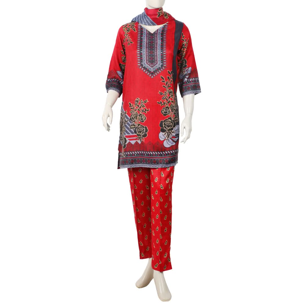 Women's Wash & Wear Unstitched 3pcs Suit - A2, Women, 3Pcs Shalwar Suit, Chase Value, Chase Value