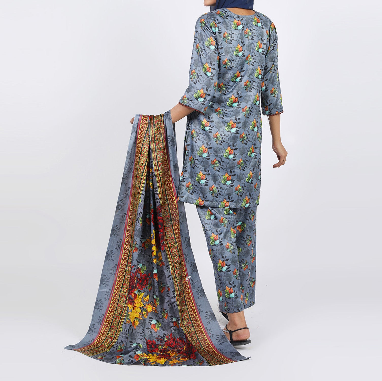 Shataj Febron Wash & Wear Unstitched Printed 3Pcs Suit - A2, Women, 3Pcs Shalwar Suit, Shataj, Chase Value