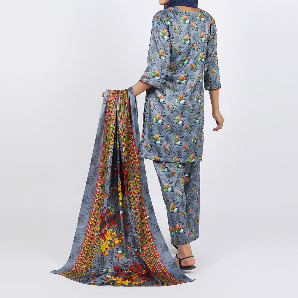 Shataj Febron Wash & Wear Unstitched Printed 3Pcs Suit - A2, Women, 3Pcs Shalwar Suit, Shataj, Chase Value