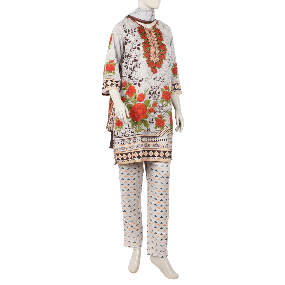 Women's Wash & Wear Unstitched 3pcs Suit - A33, Women, 3Pcs Shalwar Suit, Chase Value, Chase Value