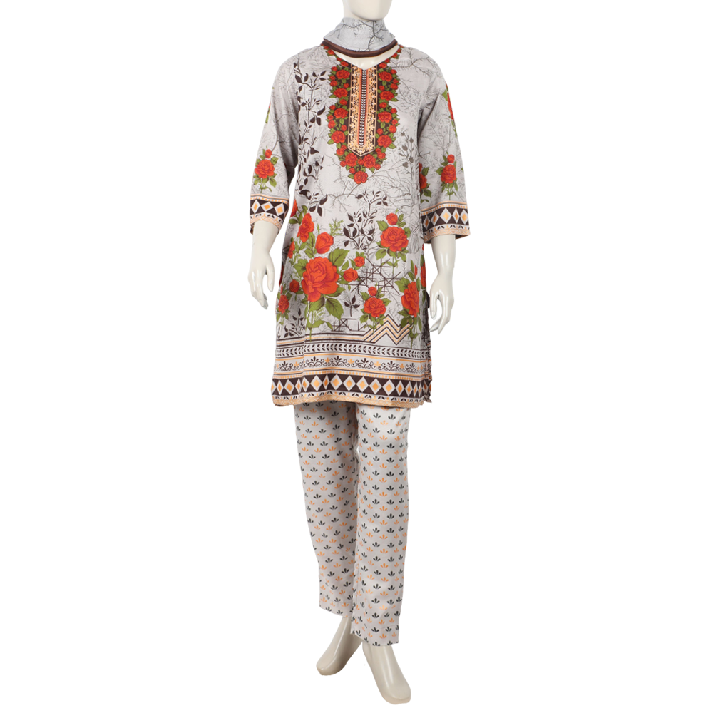 Women's Wash & Wear Unstitched 3pcs Suit - A33, Women, 3Pcs Shalwar Suit, Chase Value, Chase Value