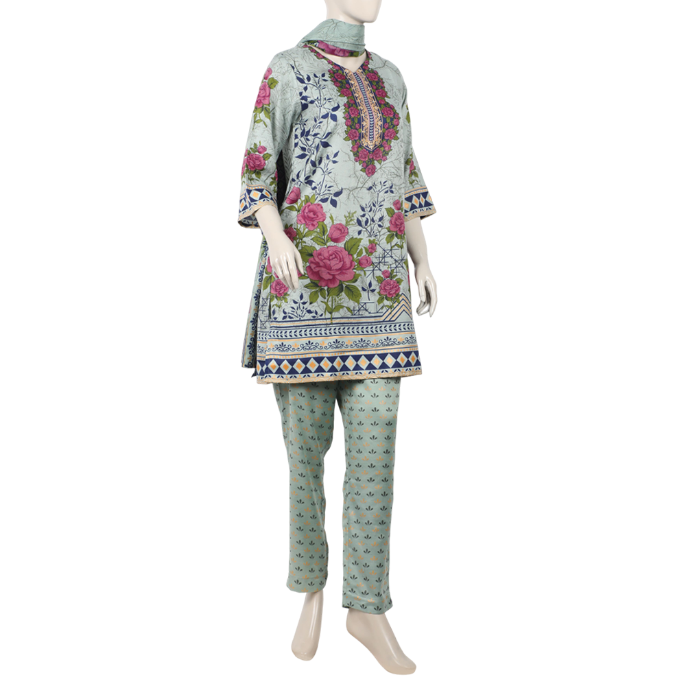 Women's Wash & Wear Unstitched 3pcs Suit - A34, Women, 3Pcs Shalwar Suit, Chase Value, Chase Value