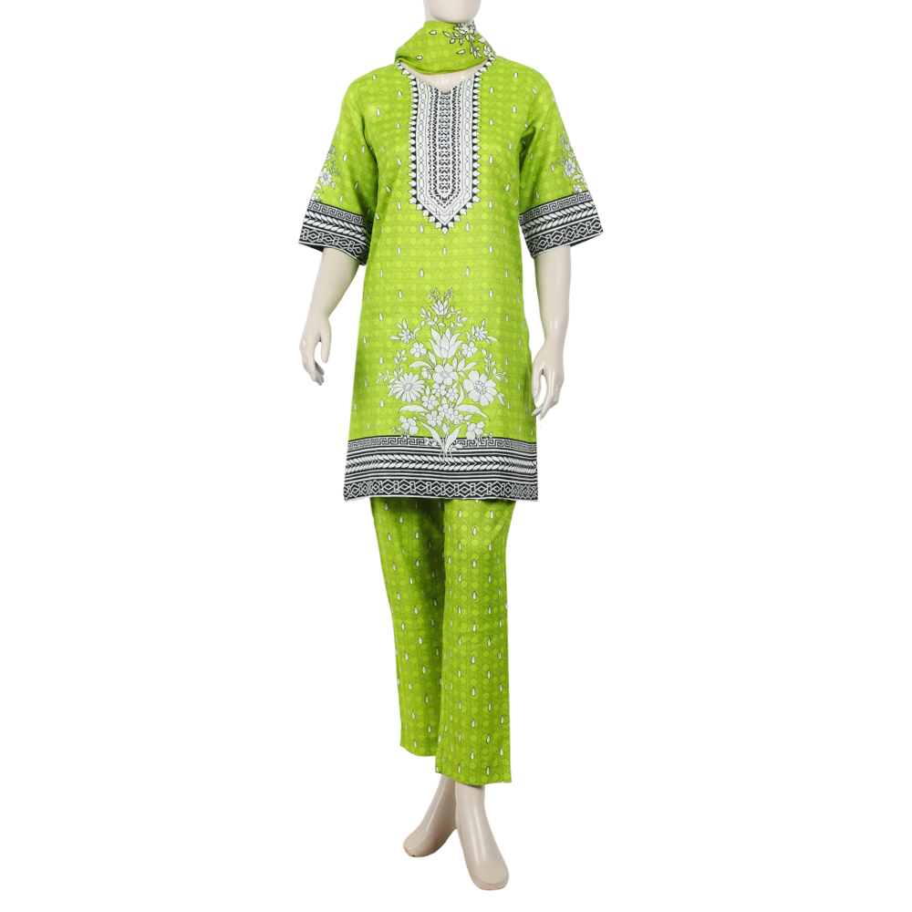 Women's Wash & Wear Unstitched 3pcs Suit - A35, Women, 3Pcs Shalwar Suit, Chase Value, Chase Value