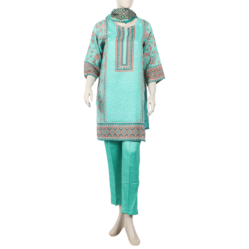 Women's Wash & Wear Unstitched 3pcs Suit - A37, Women, 3Pcs Shalwar Suit, Chase Value, Chase Value