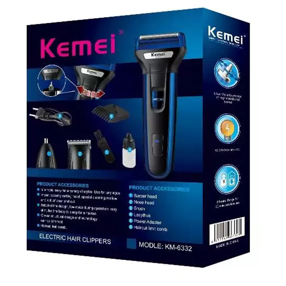 Kemei Grooming Kit KM-6332 - Black, Shaver & Trimmers, Kemei, Chase Value