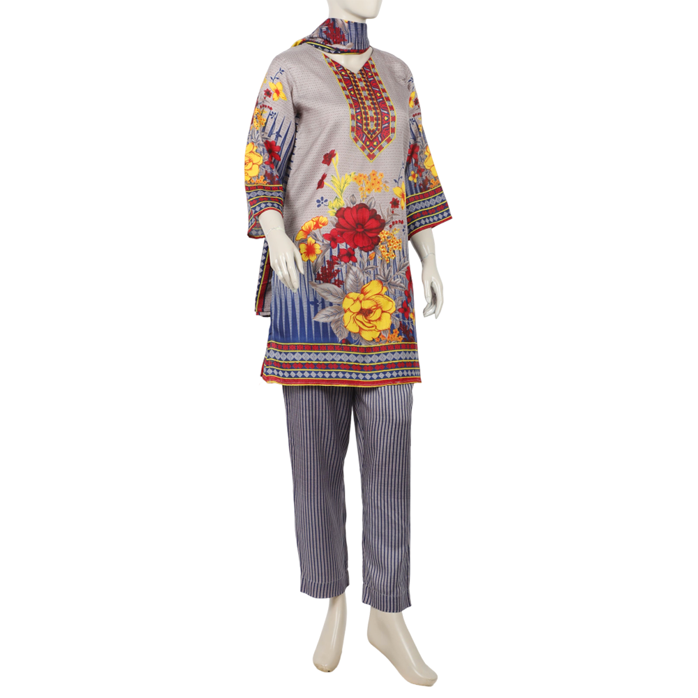 Women's Wash & Wear Unstitched 3pcs Suit - A39, Women, 3Pcs Shalwar Suit, Chase Value, Chase Value
