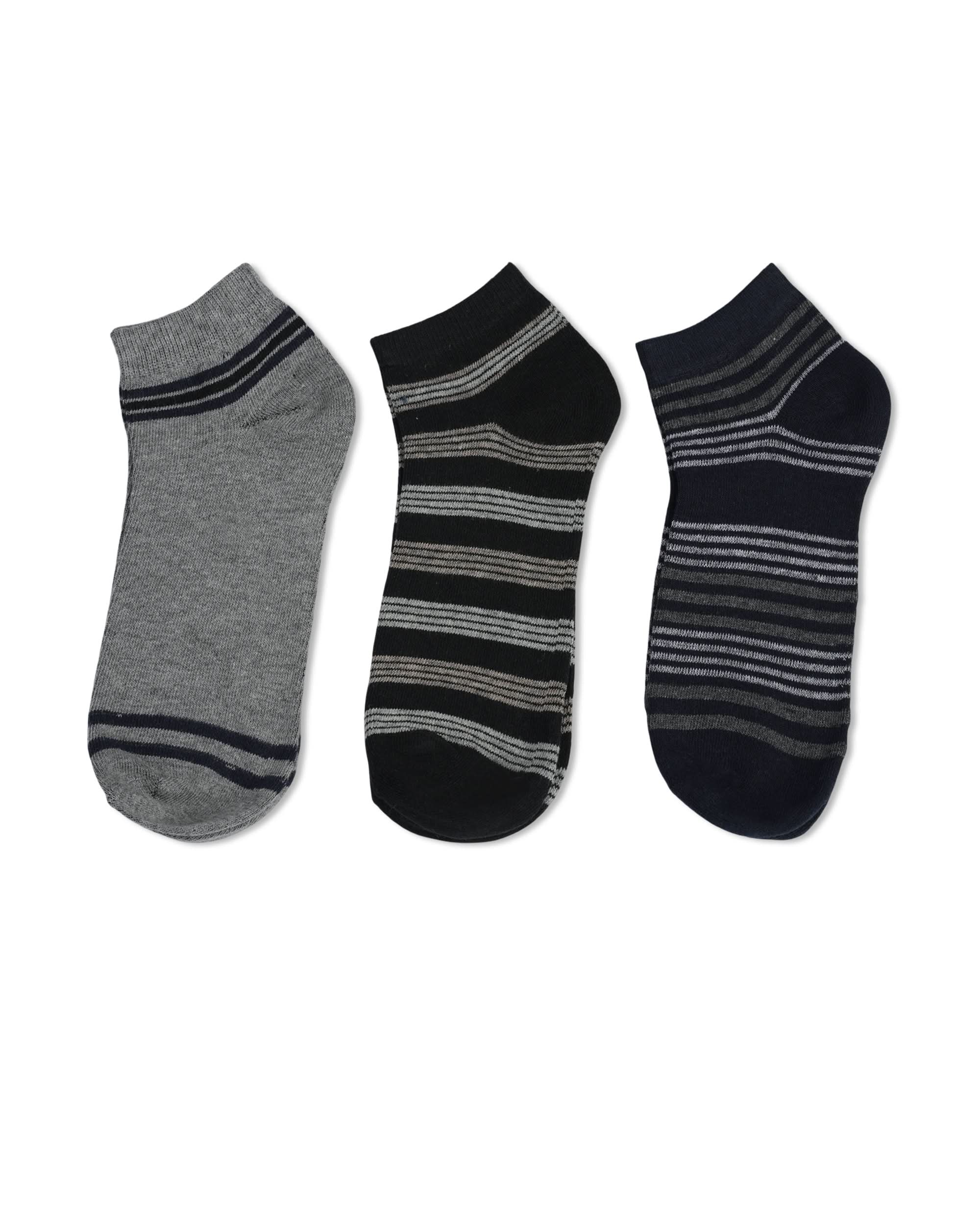 Knit Line Ankle Socks – 3 Pieces, Men's Socks, Chase Value, Chase Value