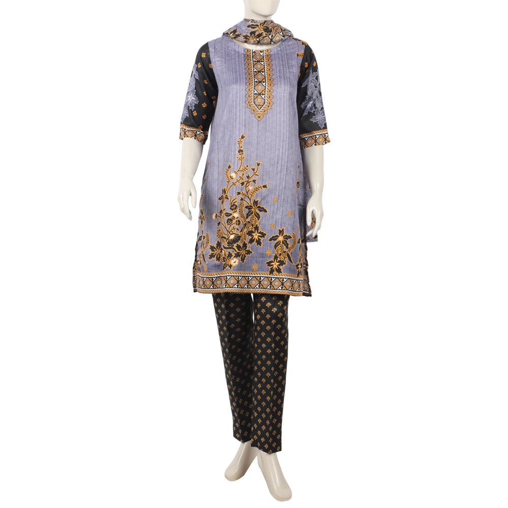 Women's Wash & Wear Unstitched 3pcs Suit - A3, Women, 3Pcs Shalwar Suit, Chase Value, Chase Value