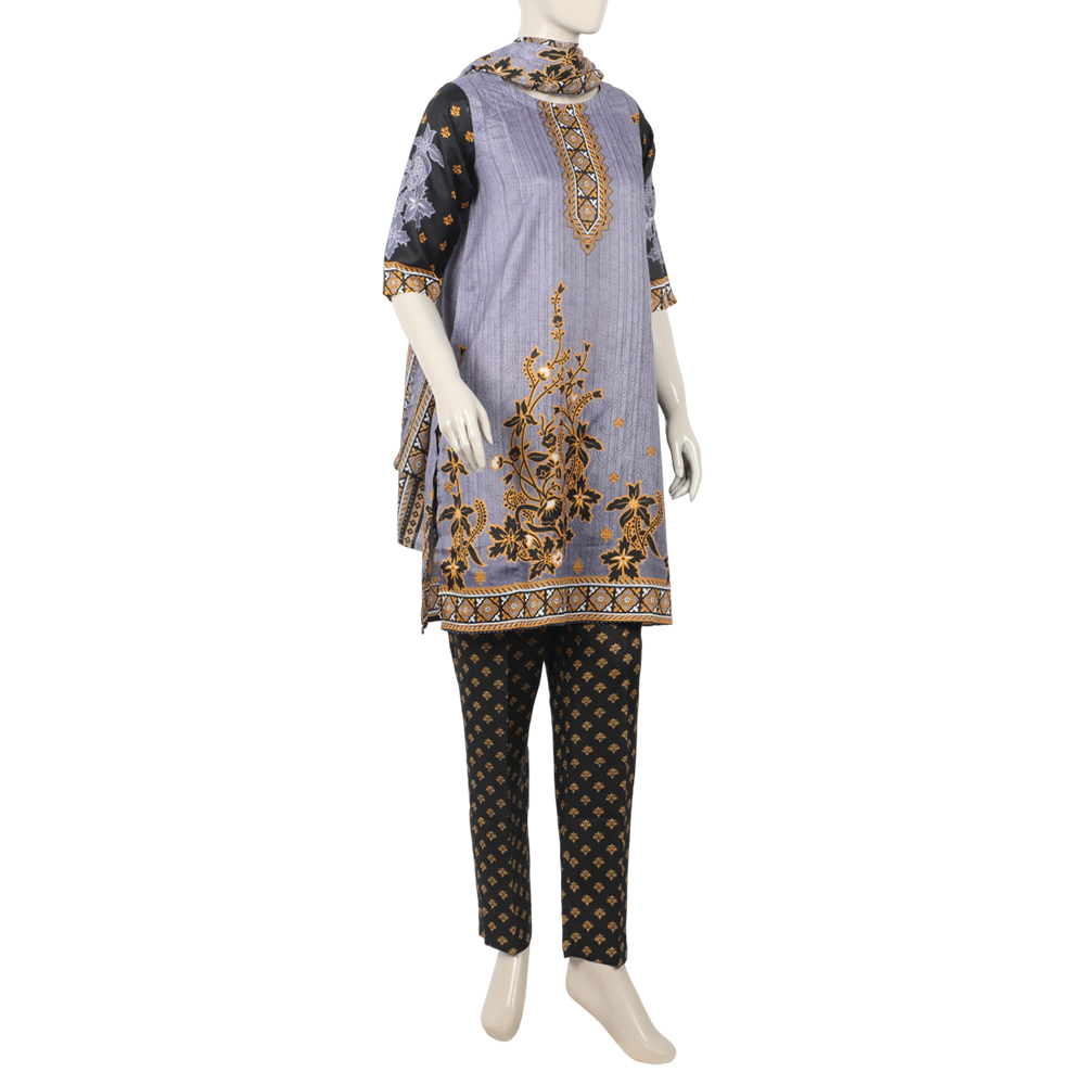 Women's Wash & Wear Unstitched 3pcs Suit - A3, Women, 3Pcs Shalwar Suit, Chase Value, Chase Value
