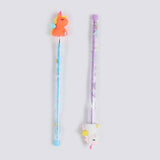 Bullet Pencil With Cartoon Character Eraser 2Pcs, Stationery Supplies, Chase Value, Chase Value